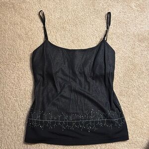 Vintage BCBG sparkly beaded tank top M
